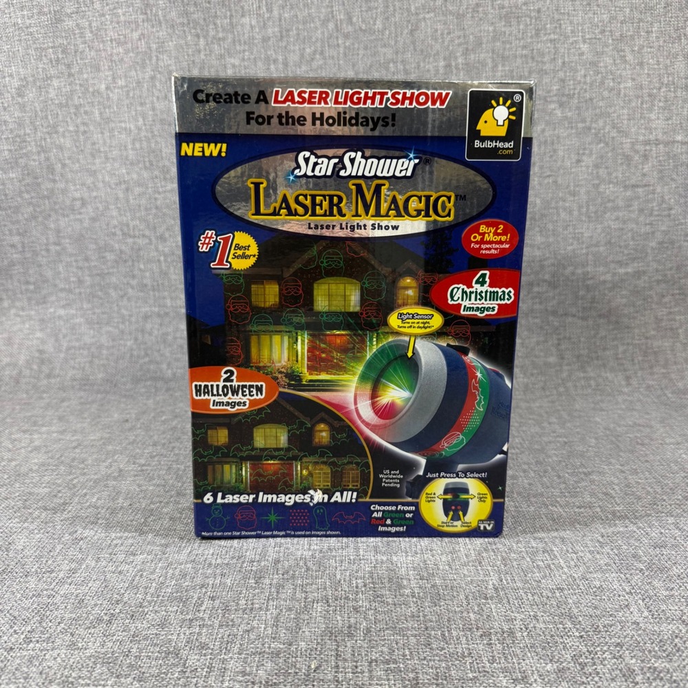 Star Shower Laser Magic Projector Black New Christmas Halloween Holiday Light